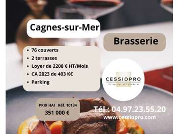 Vente brasserie 100m² + 2 terrasses Cagnes sur Mer