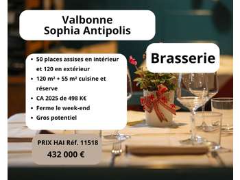 Brasserie grde terrasse Valbonne Sophia Antipolis