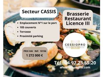 Vente brasserie restaurant lic 3 empl N°1 à Cassis