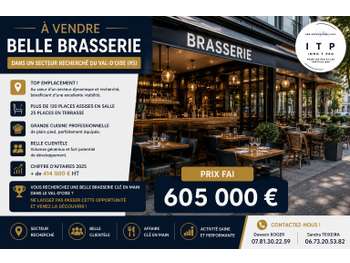 Vente belle brasserie dans secteur recherché 95