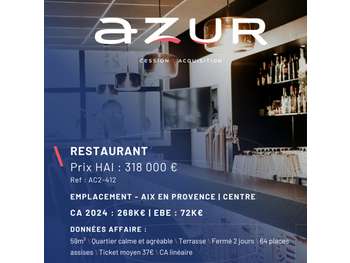 VENTE Restaurant avec terrasse dans Aix Centre