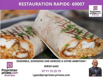 Vente restaurant rapide 35 couverts 69007 Lyon