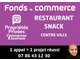 Vente restaurant fast-food 25 places 60m² Amiens
