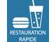 AV restauration rapide dans foodcourt C.C. 92