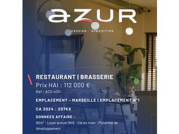 Vente restaurant brasserie à Marseille 13006