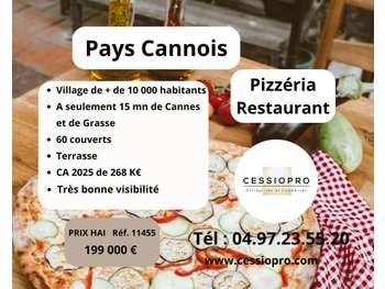 Vente pizzeria restaurant la Roquette sur Siagne