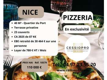 Exclu pizzeria avec terrasse privative à Nice Port