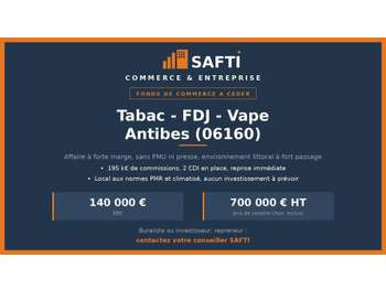 Cède FDC Tabac Vapotage Emplacement rare 06 Ouest