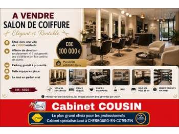Vente salon de coiffure rentable empl N°1 Valognes