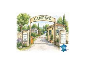 Vente camping 4 **** murs et FDC dans le Gard