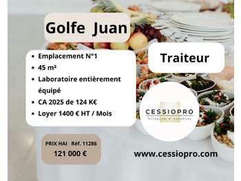 Vente FDC traiteur à Golfe-Juan emplacement N°1