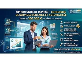 ENTREPRISE RENTABLE ET AUTOMATISÉE – 100 K€ DE RÉS