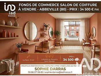 AV salon de coiffure 31m² Abbeville proche centre