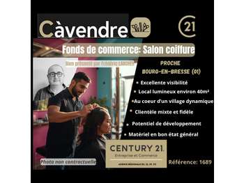 Cède salon de coiffure 40m² proche Bourg en Bresse