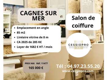 Vente salon de coiffure ca 285k€ Cagnes sur Mer