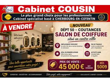 Vente salon de coiffure mixte sur Coutances