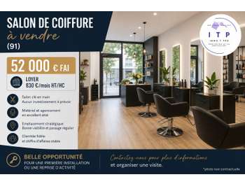 Vente superbe salon de coiffure dans ville 91