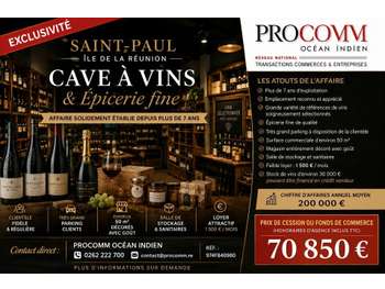 Vente cave à vins et épicerie à Saint-Paul