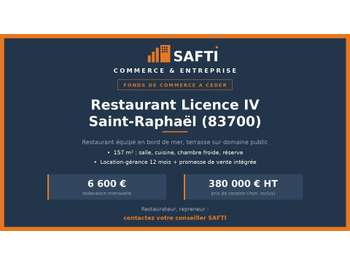 A vendre restaurant Lic IV 157m² à Saint-Raphaël