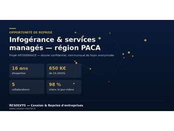 Vente société d'Infogérance