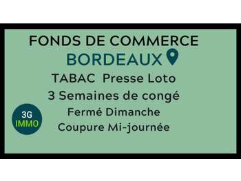 Vente FDC Tabac Presse FDJ en angle à Bordeaux
