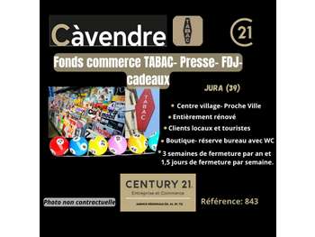 Joli tabac-presse-jeux centre de village Uurassien