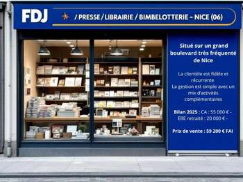 Vente FDJ presse librairie bimbeloterie à Nice