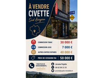 Cède civette tabac presse FDJ 12400 Saint Affrique