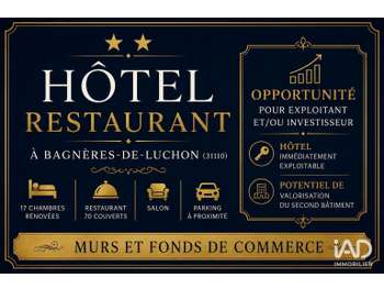 Vente hôtel restaurant 2 ** à Bagnères-de-Luchon