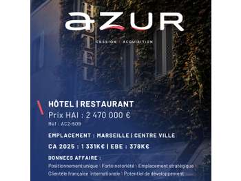 VENTE Hôtel de caractère à Marseille