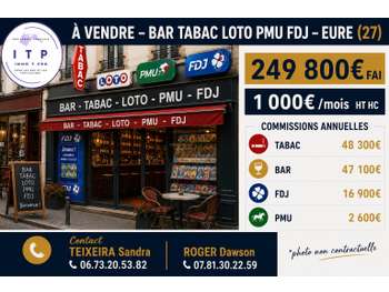 AV bar tabac FDJ loto PMU 65k€ commission Évreux