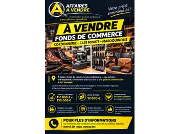 A vendre FDC cordonnerie clés proche de Quimper