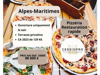 Vente pizzeria avec terrasse dept Alpes Maritimes