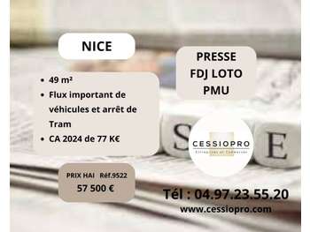 Vente presse FDJ loto PMU artère passante Nice