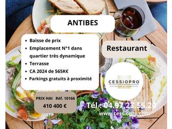 A vendre restaurant à Antibes emplacement n°1