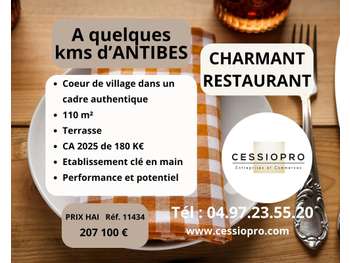 Charmant restaurant terrasse ensoleillée Antibes