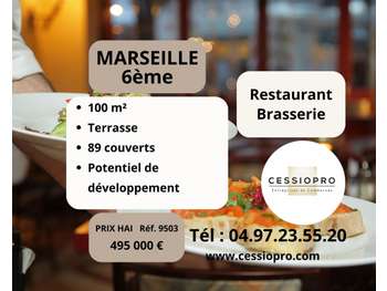 Vente restaurant brasserie terrasse à Marseille