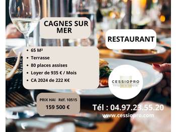 Vente restaurant tradi 80 places assises à Cagnes