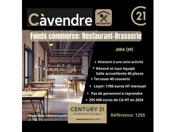 Vente restaurant brasserie rénové dans le Jura