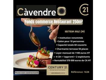 Vente restaurant de renommée secteur Dole
