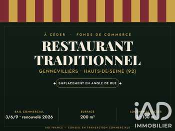 Vente restaurant avec 3 logements à Gennevilliers