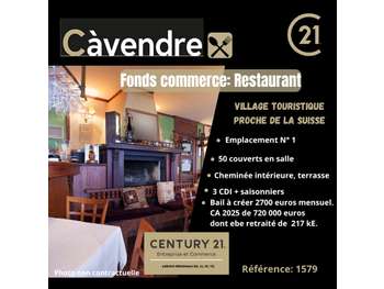 Vente restaurant de village station touristique 39