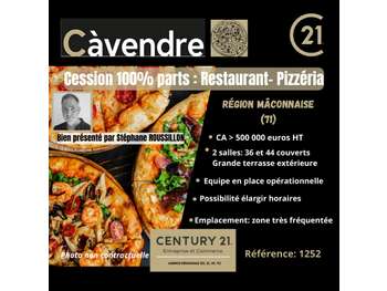 A vendre fonds de pizzeria de 240m² proche Macon