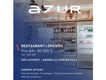 VENTE Restaurant Epicerie dans le 6ème à Marseille