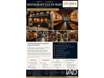 Vente restaurant de 70m² à Paris 75004 le Marais