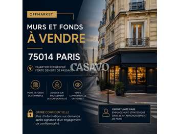 Cession restaurant (murs et fonds ) Paris 75014