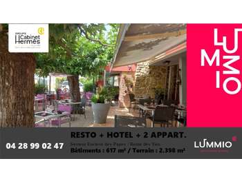Vente restaurant + hôtel 5 ch+ 2 apparts à Tulette