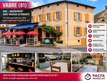 Vente bar restaurant et maison 232m² dans le Tarn