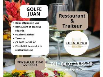 Vente restaurant traiteur à Golfe Juan empl N°1