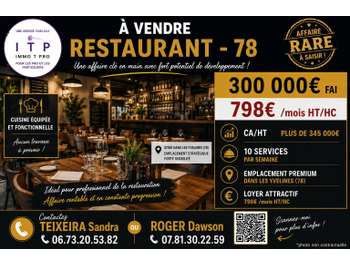 Vente beau restaurant traditionnel dans Yvelines
